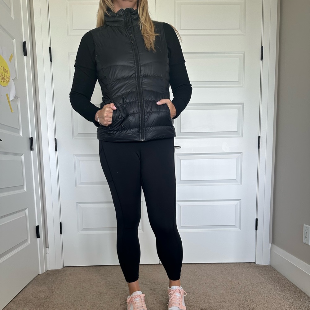 Athleta Black Puffer Vest